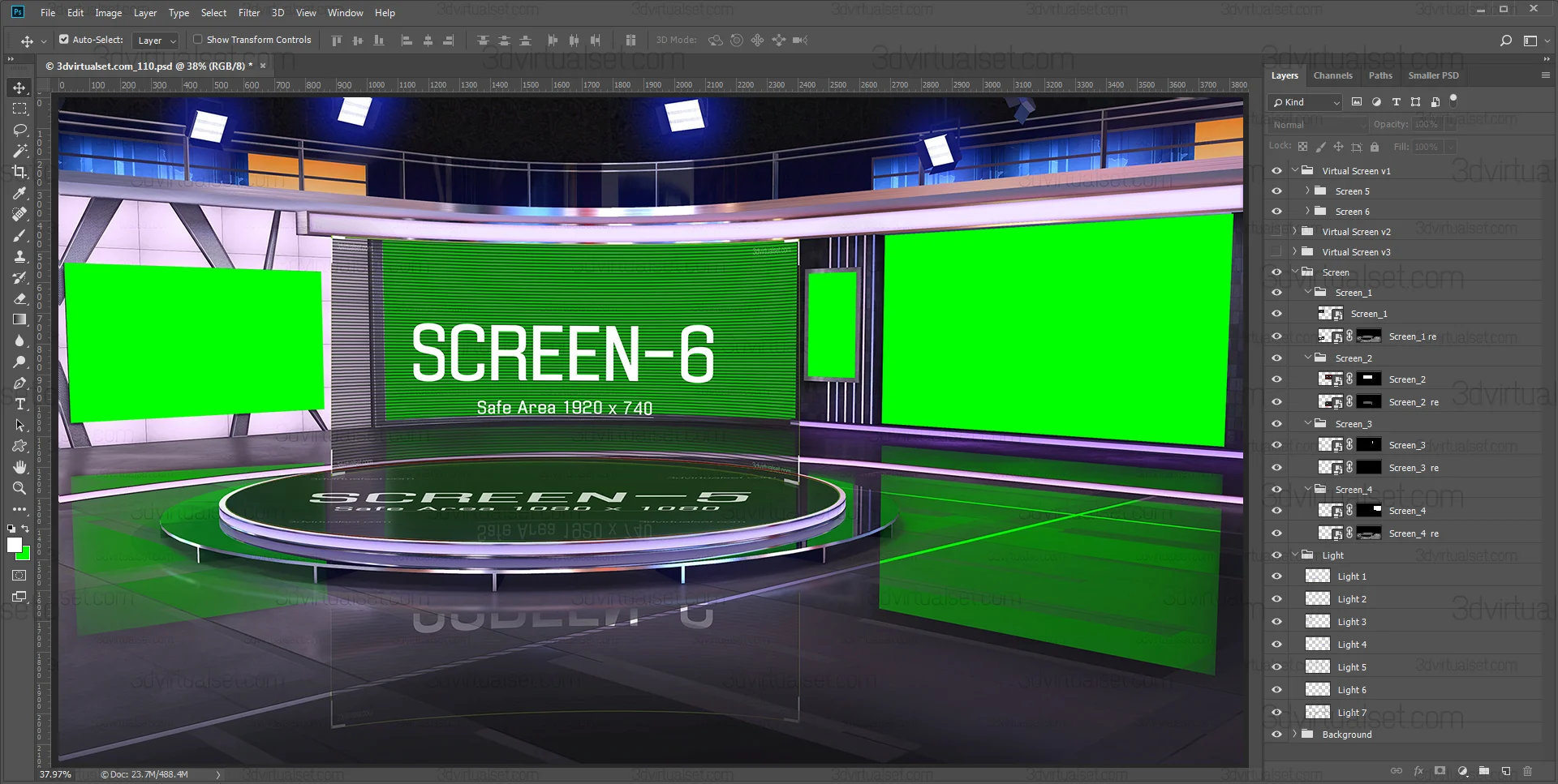 Virtual Studio 110 for Photoshop Templates